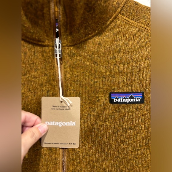 Patagonia Women's Medium Better Sweater 1/4-Zip Raptor Brown NWT Jacket - Picture 5 of 8